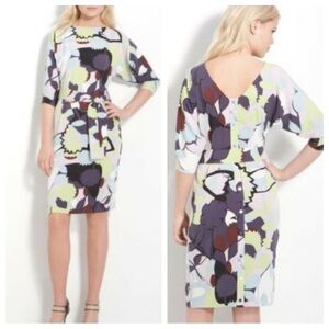 Diane von Furstenberg DvF Mosaic Maja Two Drape Back Paper Forest Mint Silk 8